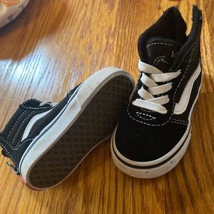 Kids High Top Black and White Vans